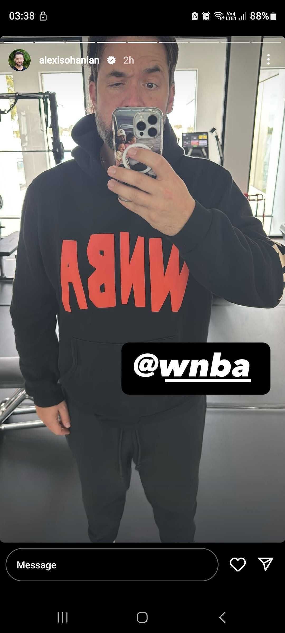 Serena Williams' husband Alexis Ohanian's Instagram Story. (Instagram @alexisohanian)